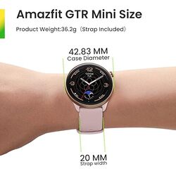Amazfit GTR Mini ساعة ذكية 128 بوصة شاشة AMOLED ساعة رياضية GPS 5 نظام تحديد المواقع عبر الأقمار الصناعية 120 وضعًا رياضيًا التعرف الذكي على اللياقة البدنية ساعة 5ATM مقاومة للماء